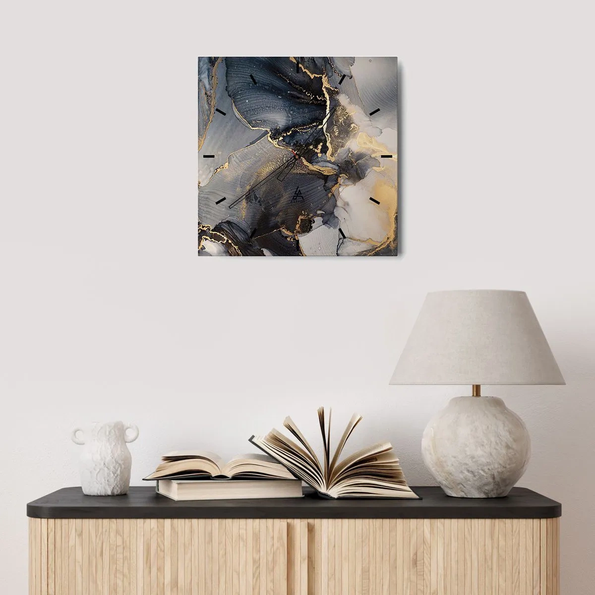 Wandklok - Klok - Stenen leven - 40x40 cm