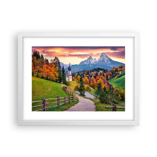 Poster in een witte lijst - Landschap zoals geschilderd - 40x30 cm