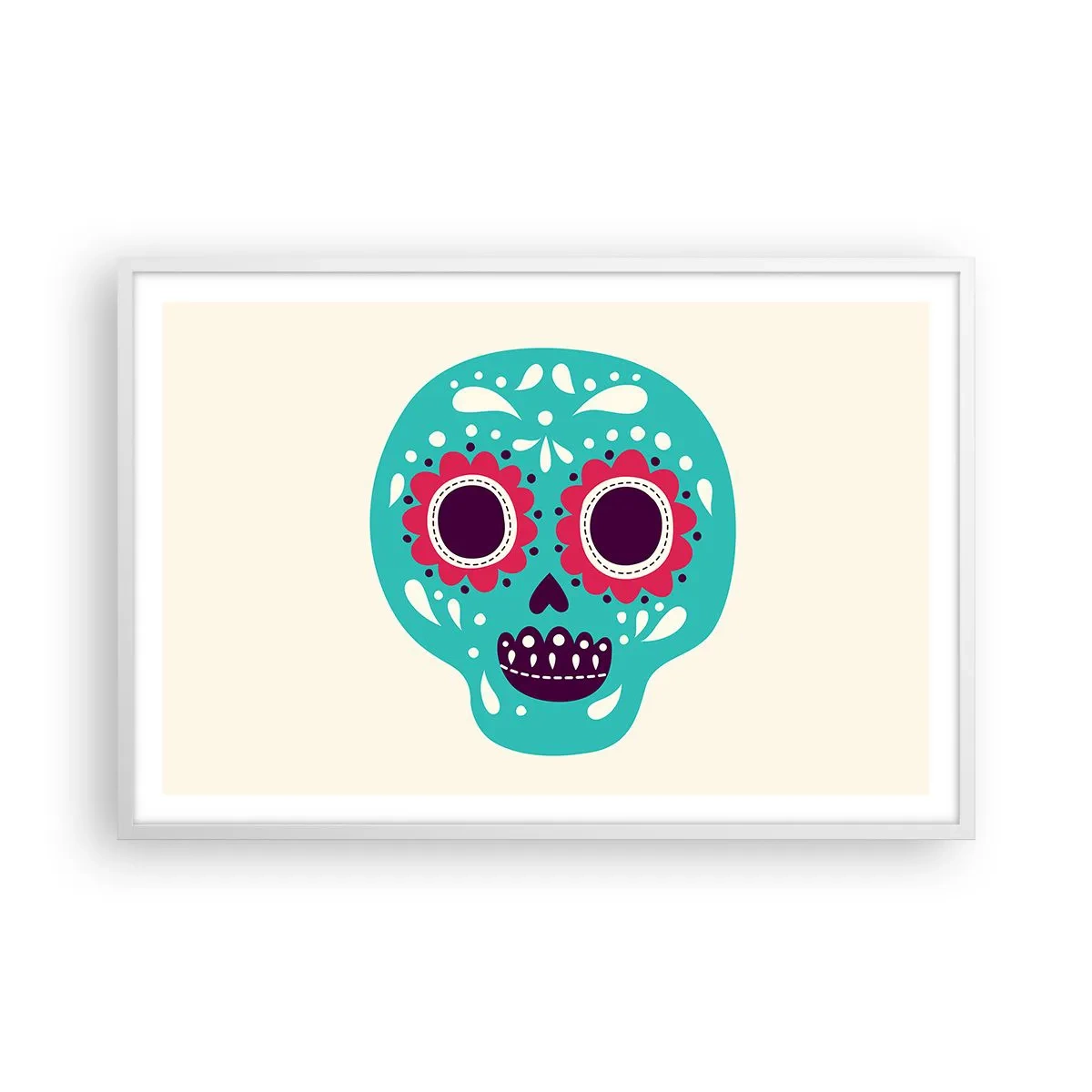 Poster in een witte lijst - Leven – plezier tot de dood - 91x61 cm