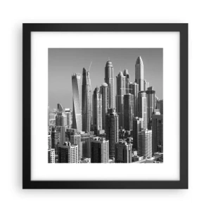 Poster in een zwarte lijst - Stad in de woestijn - 30x30 cm