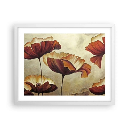 Poster in een witte lijst - Golvend weiland - 50x40 cm