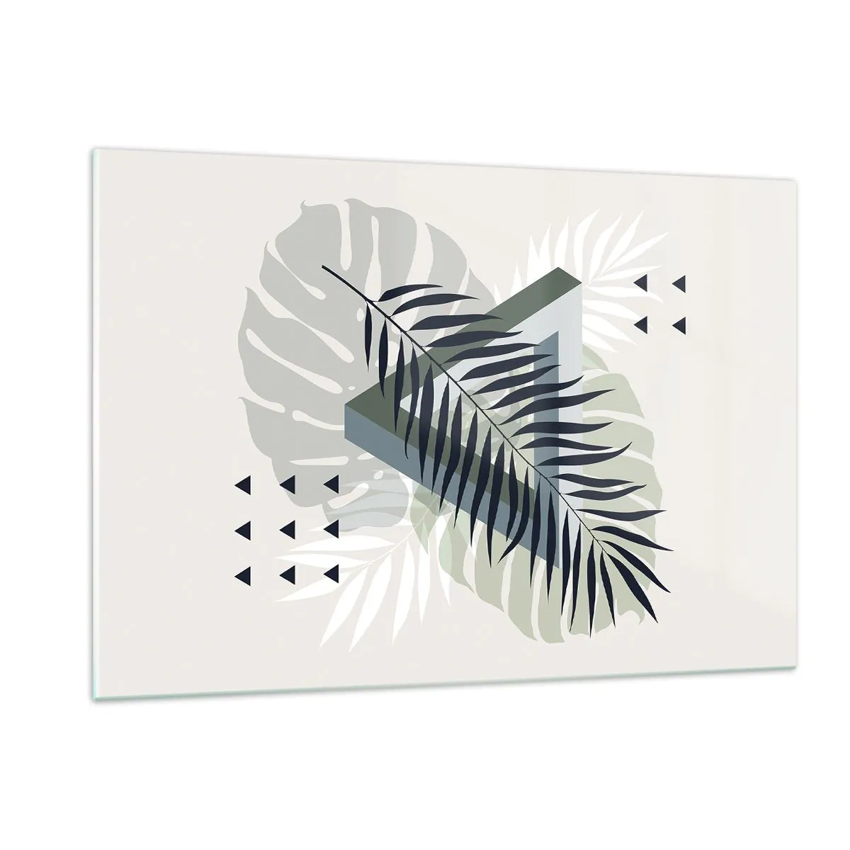 Schilderen op glas - Natuur en geometrie - twee orden? - 120x80 cm