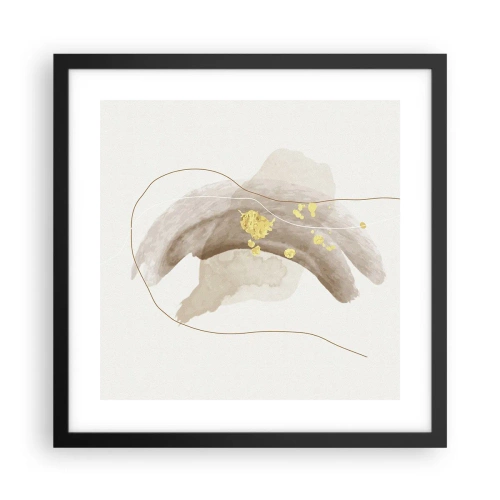 Poster in een zwarte lijst - Ontmoet in de ruimte - 40x40 cm