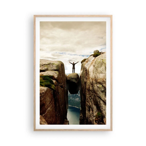 Een poster in een licht eiken lijst - Hoe gaat het met mij?! - 61x91 cm