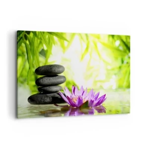 Schilderen op canvas - In een bamboestruik - 120x80 cm