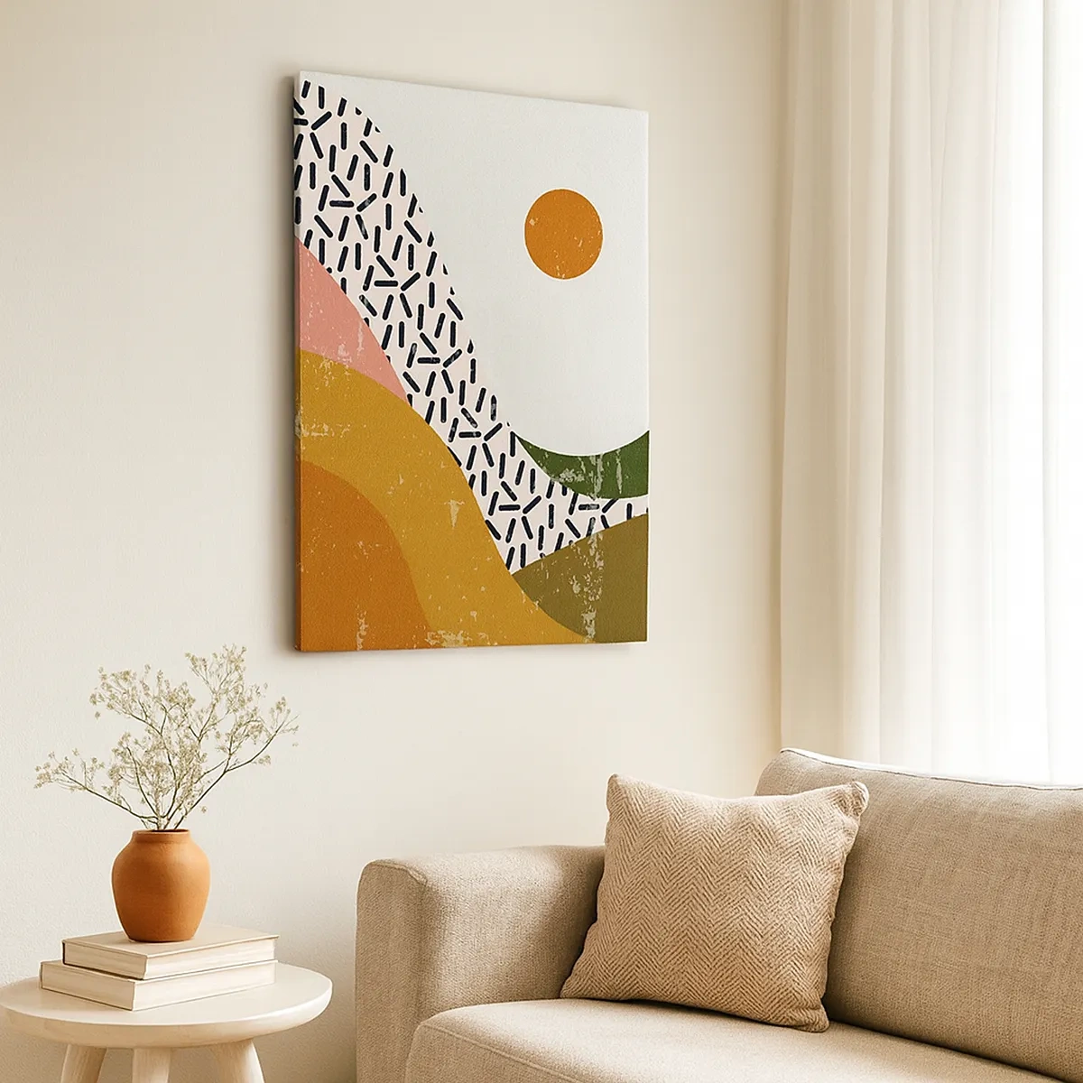 Schilderen op canvas - Zonne-abstractie - 50x70 cm