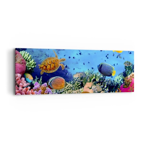 Schilderen op canvas - En wat weten we over het leven... - 90x30 cm