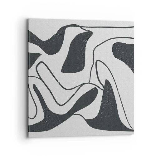 Schilderen op canvas - Abstract doolhofplezier - 70x70 cm