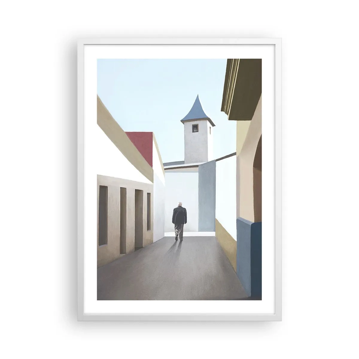 Poster in een witte lijst - Een zonnige wandeling - 50x70 cm