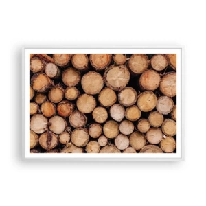 Poster in een witte lijst - Een nieuw begin - 100x70 cm