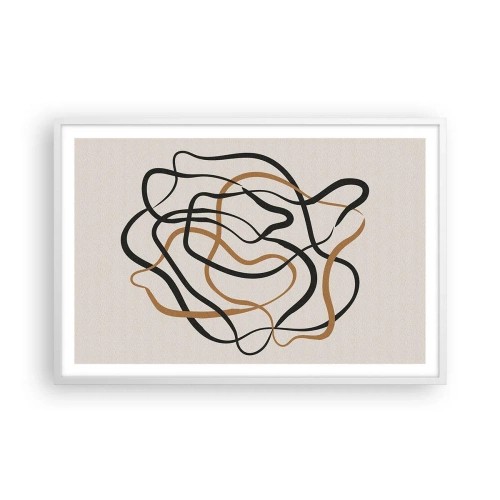 Poster in een witte lijst - Alles ging mis - 91x61 cm