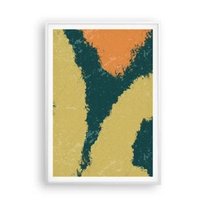 Poster in een witte lijst - Abstractie – langzame beweging - 70x100 cm