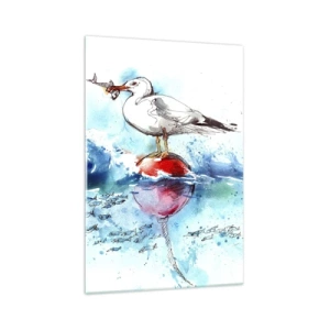 Schilderen op glas - Succesvolle vangst - 70x100 cm