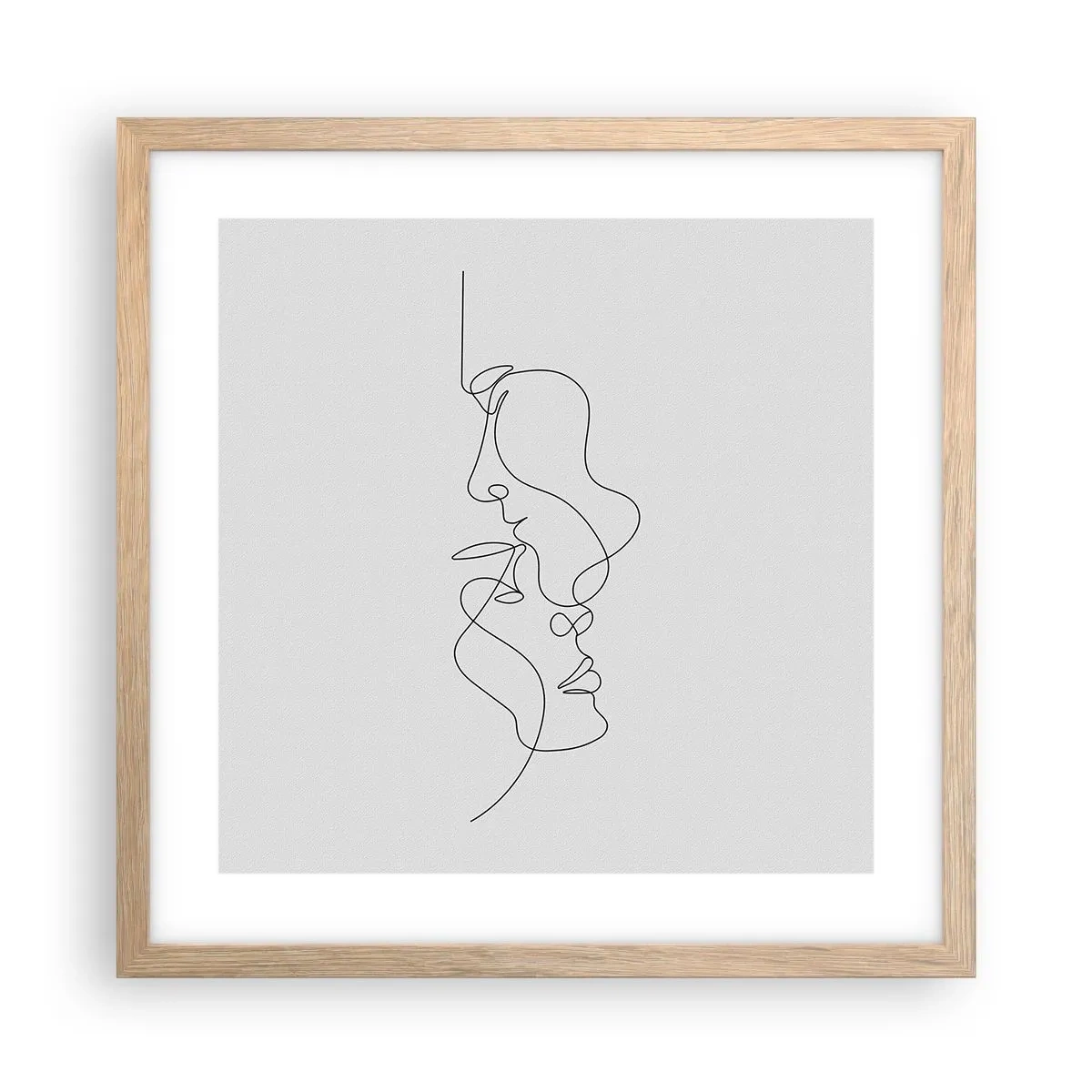 Een poster in een licht eiken lijst - De hitte van bittere verlangens - 40x40 cm