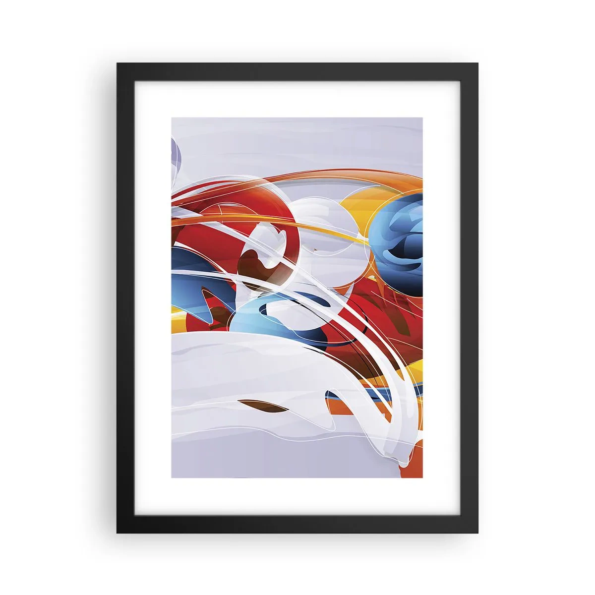Poster in een zwarte lijst - De dans van de elementen - 30x40 cm