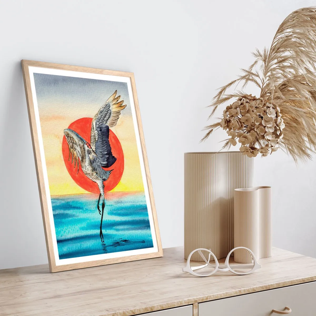 Een poster in een licht eiken lijst - Het is tijd om terug te gaan - 40x50 cm