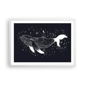 Poster in een witte lijst - In de oceaan van het universum - 70x50 cm