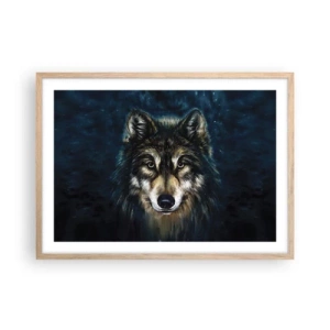 Een poster in een licht eiken lijst - Alfa? en omega - 70x50 cm