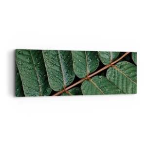 Schilderen op canvas - In een groen ritme - 90x30 cm
