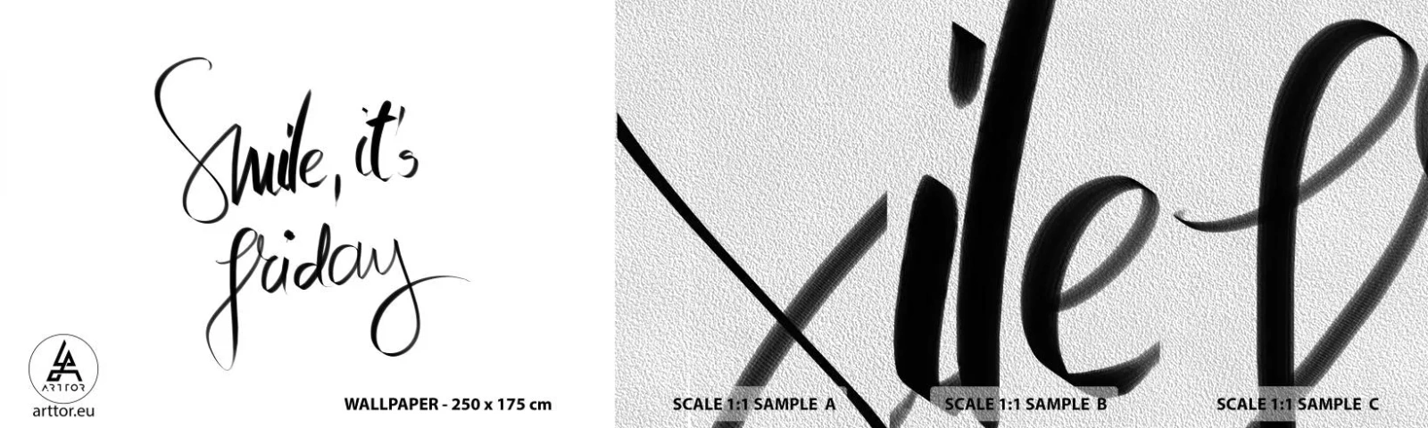 Fotobehang Monster Premium Sand - Echte vreugde - Typografie, Bevestiging, Maxim - 100x30 cm