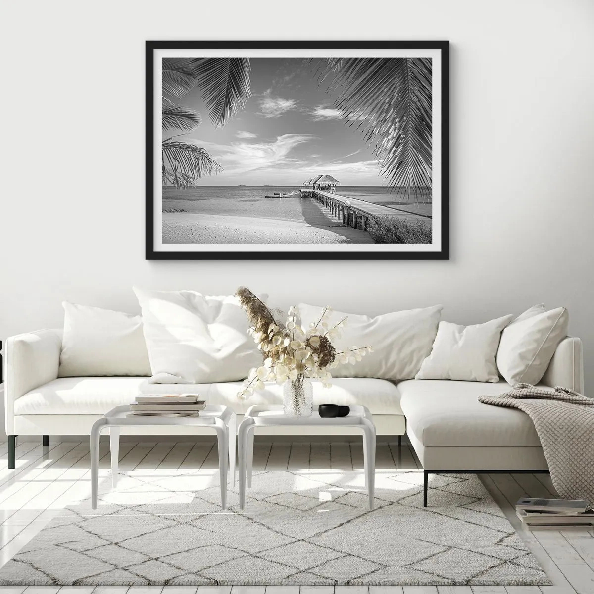 Poster in een zwarte lijst - Herinnering of droom? - 70x50 cm