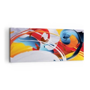 Schilderen op canvas - De dans van de elementen - 100x40 cm