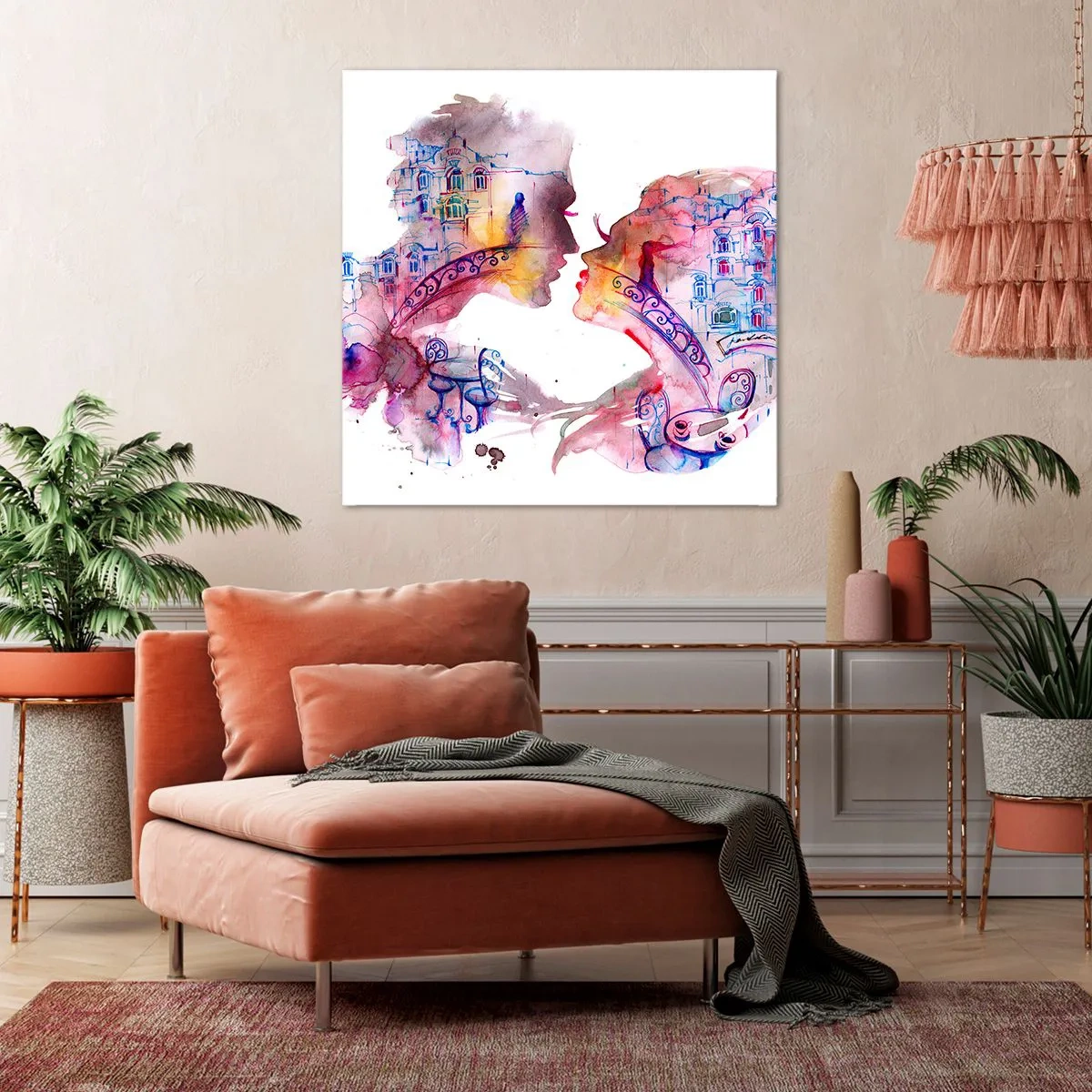 Schilderen op canvas - De geheime brug van zuchten - 60x60 cm