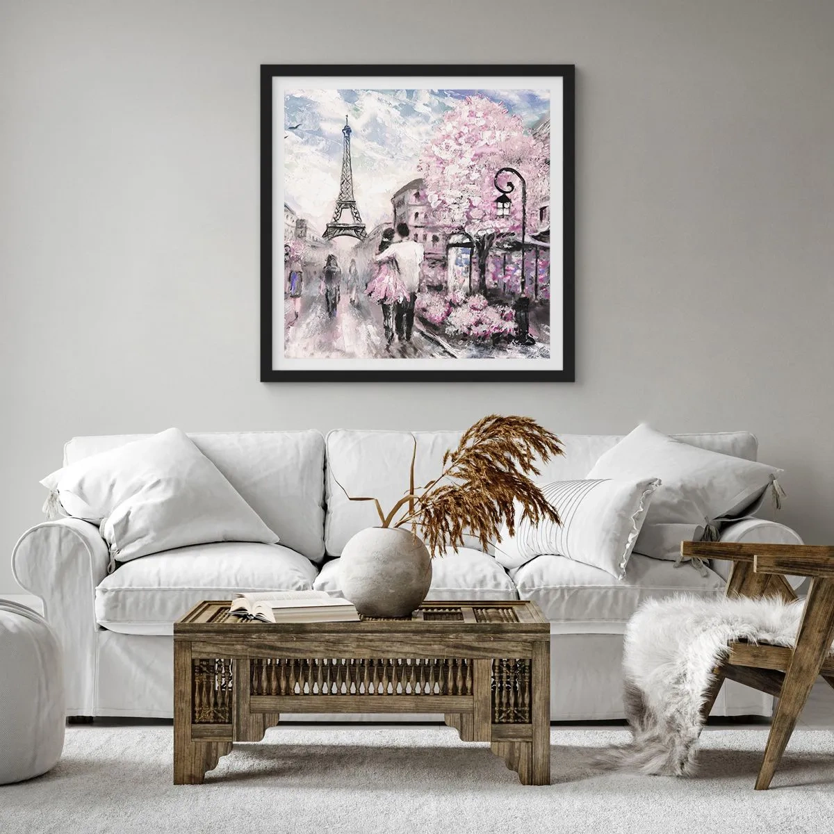 Poster in een zwarte lijst - Hoe verliefd te worden is alleen in ... - 30x30 cm