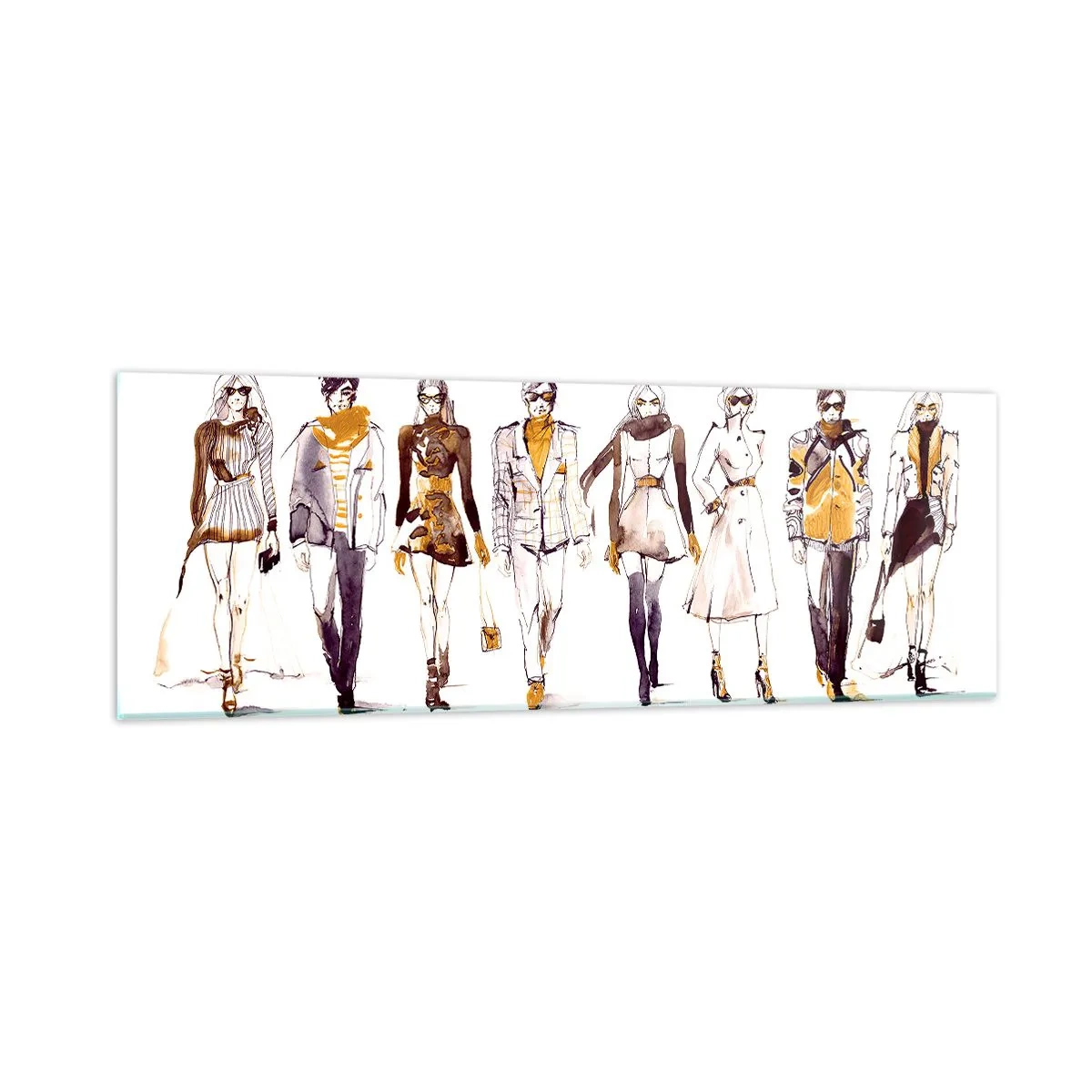 Schilderen op glas - Casual chic, casual elegantie - 90x30 cm