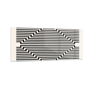 Schilderen op glas - Geometrische illusie - 100x40 cm