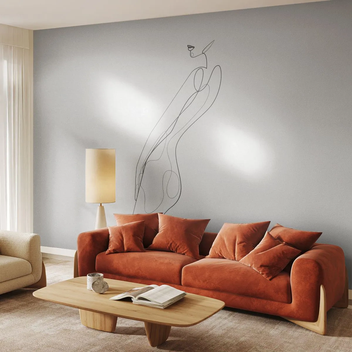 Fotobehang Standard Eco - Gewoon een belofte - Vrouw, Grafisch, Vrouwenlichaam - 400x280 cm