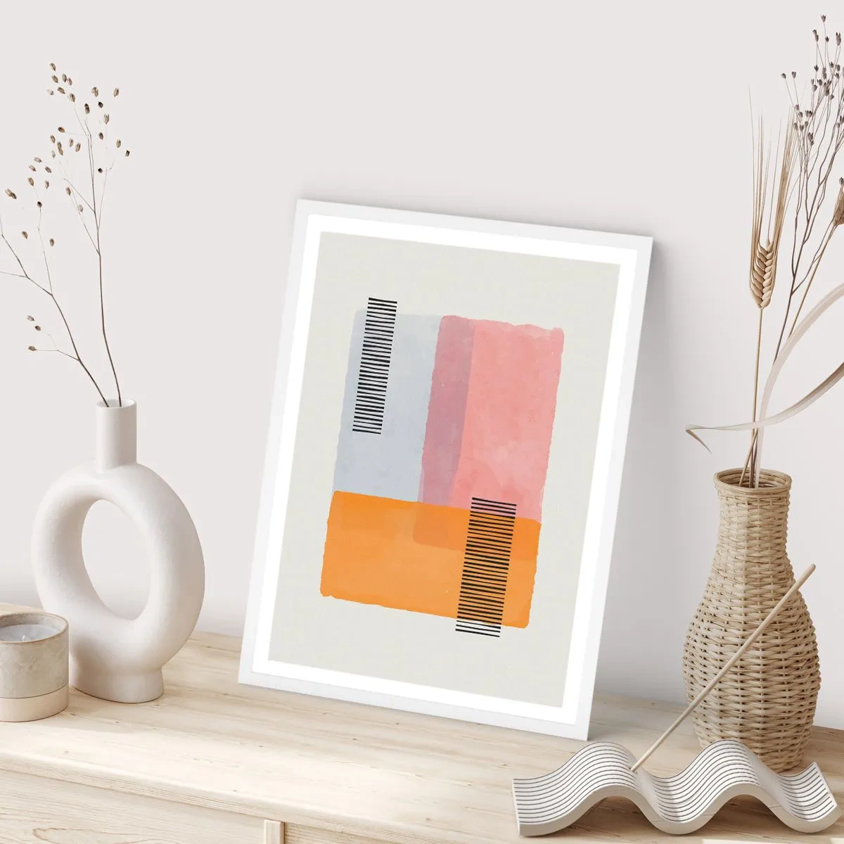 Poster in een witte lijst - Van hoek tot hoek - 61x91 cm