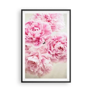 Poster in een zwarte lijst - In roze glamour - 61x91 cm