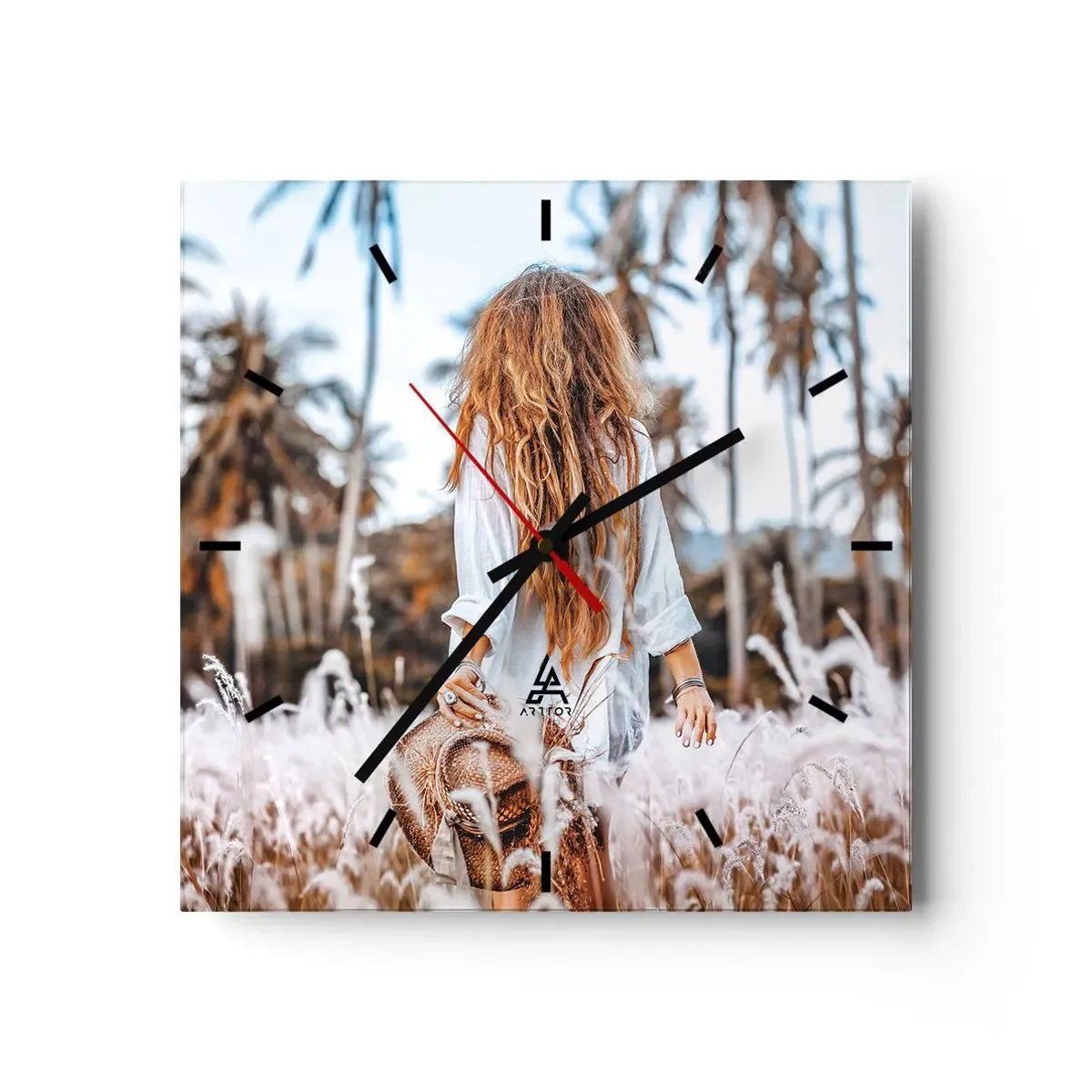 Wandklok - Klok - Geboren uit graspluis - 30x30 cm