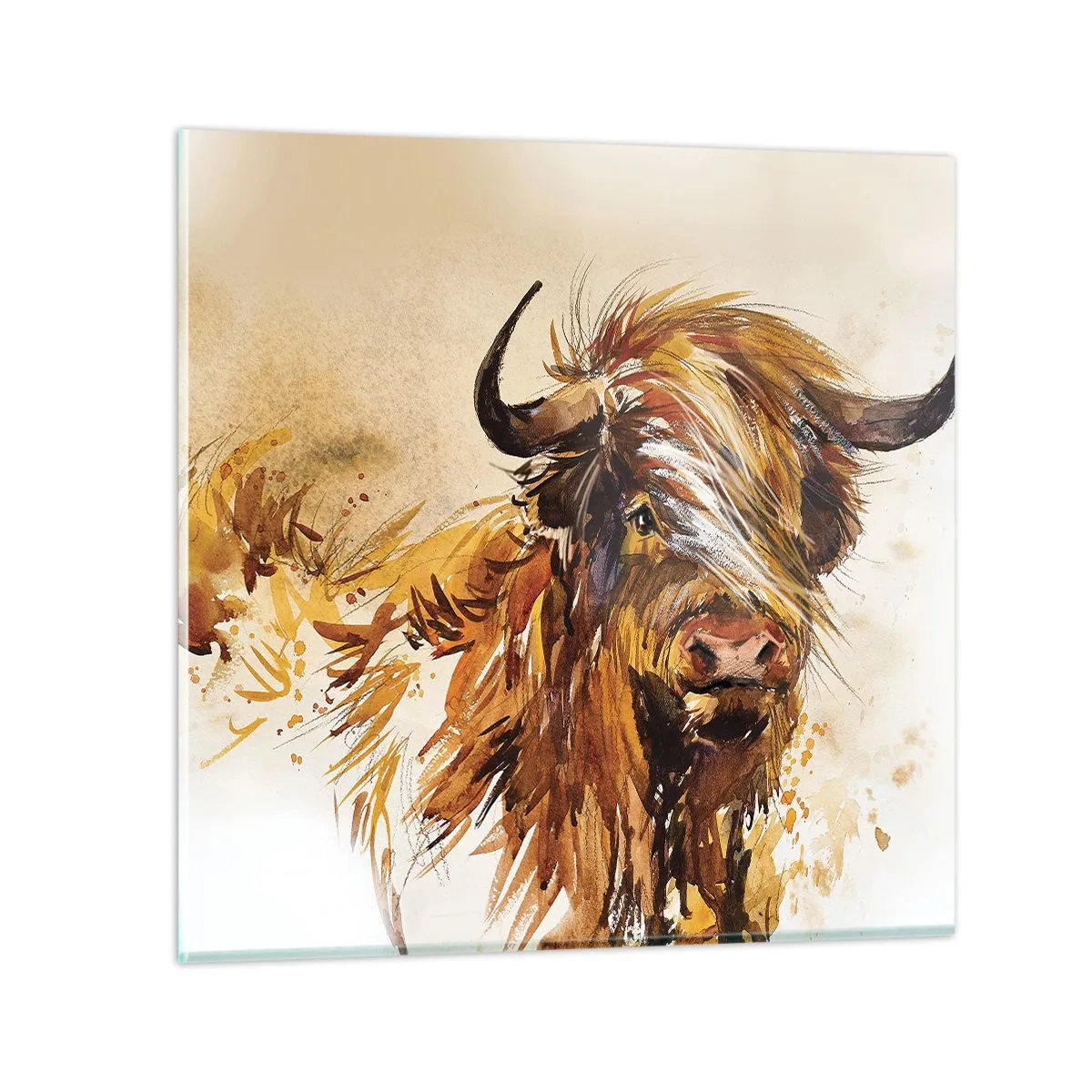 Schilderen op glas - Trots van de jager - 40x40 cm