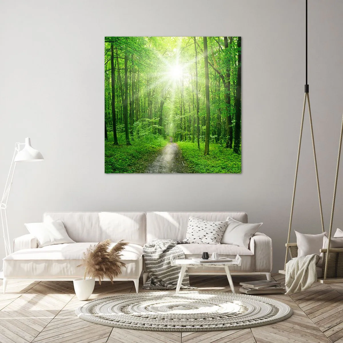 Schilderen op canvas - De groene kathedraal - 40x40 cm
