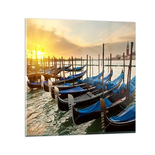 Schilderen op glas - Voordat de rumoer komt - 30x30 cm