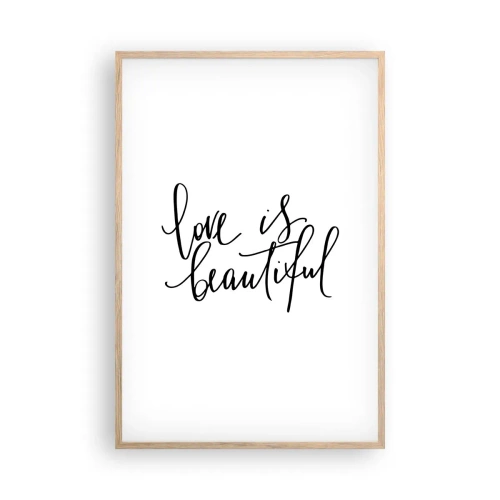 Een poster in een licht eiken lijst - Lees en herhaal - 61x91 cm