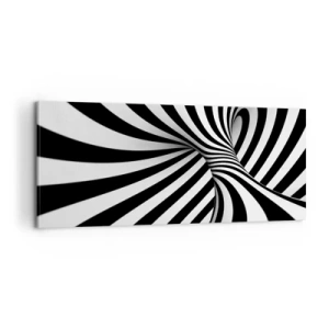 Schilderen op canvas - Compositie: dansende ruimte - 100x40 cm