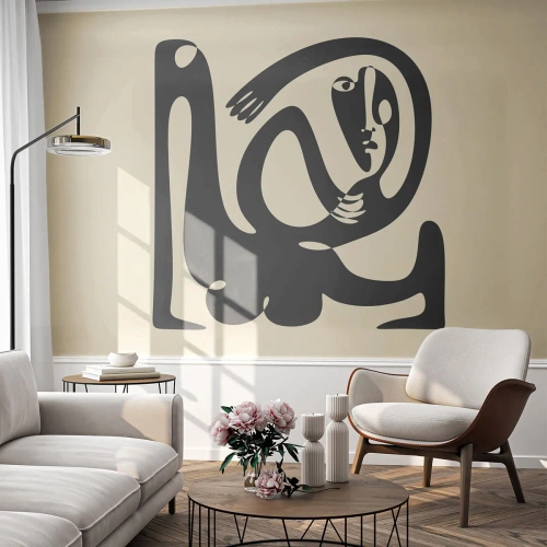 Fotobehang Standard Eco - Bijna Picasso - Abstractie, Deel, Grafisch - 500x350 cm