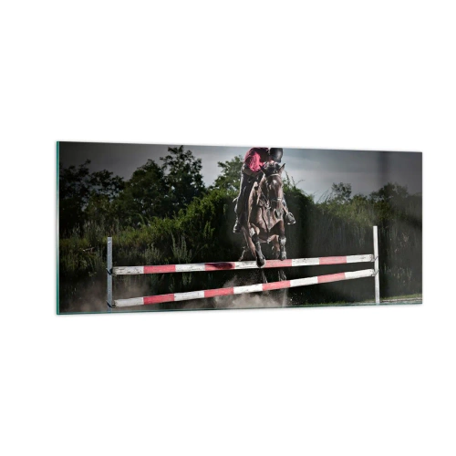 Schilderen op glas - Samen naar de overwinning - 100x40 cm