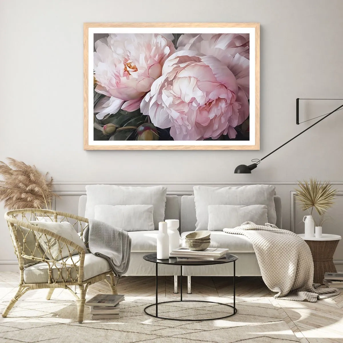 Een poster in een licht eiken lijst - In bloei gestopt - 91x61 cm