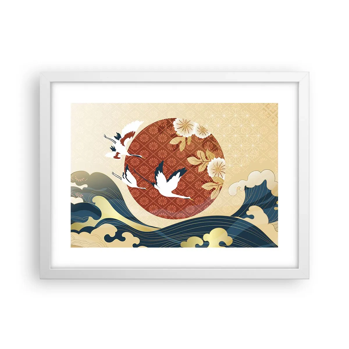 Poster in een witte lijst - Japans sprookje - 40x30 cm