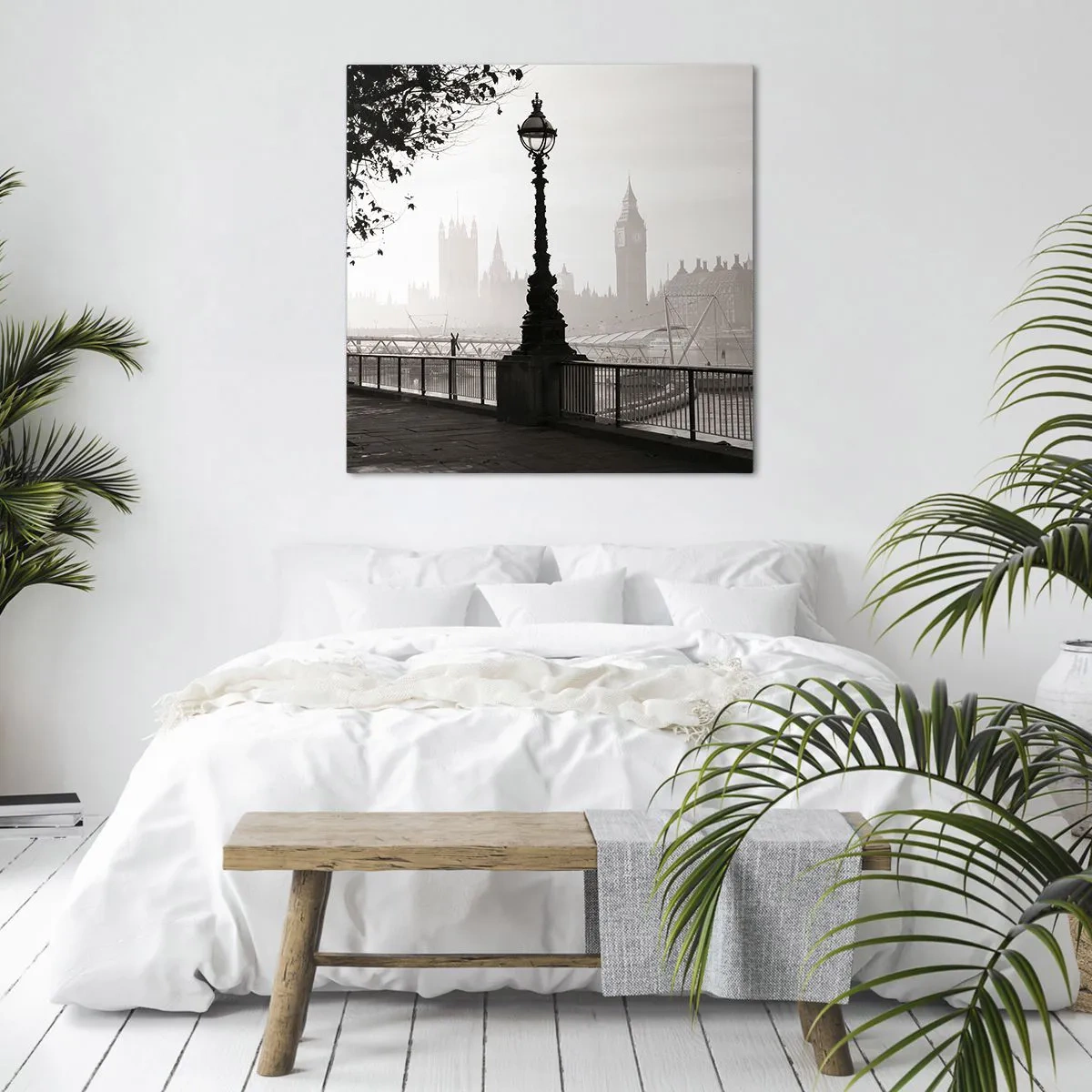 Schilderen op canvas - Ochtend in Londen - 50x50 cm