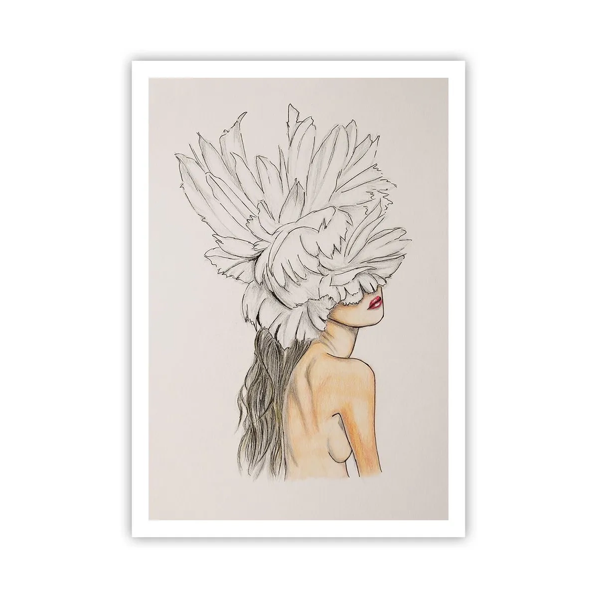 Poster - gekroonde schoonheid - 70x100 cm