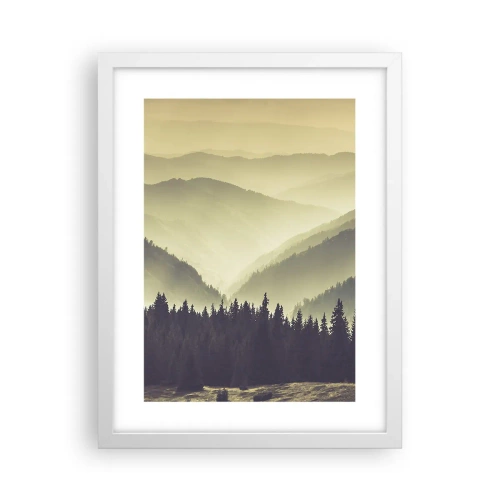 Poster in een witte lijst - Achter de zeven bergen... - 30x40 cm