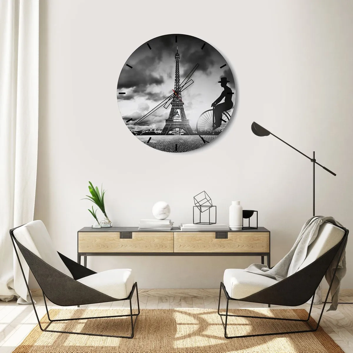 Wandklok - Klok - Verlangen naar Belle Epoque - 30x30 cm
