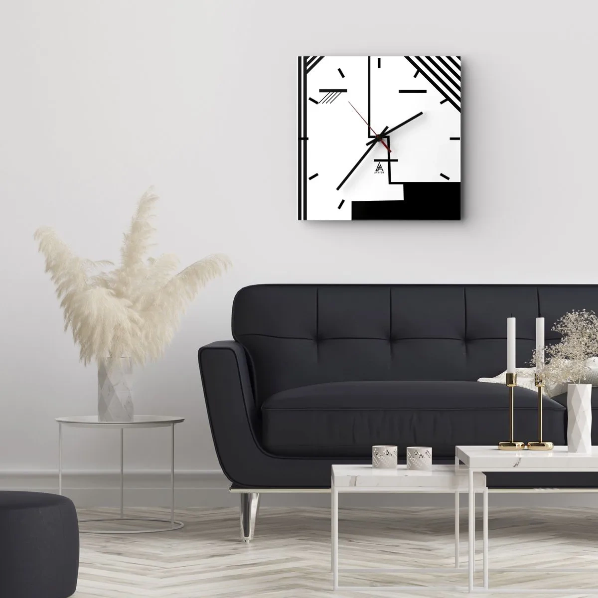Wandklok - Klok - Alleen maar een kus - 30x30 cm