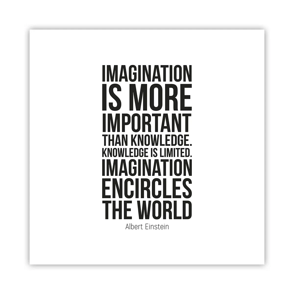 Poster - Einstein over de kracht van verbeelding - 40x40 cm
