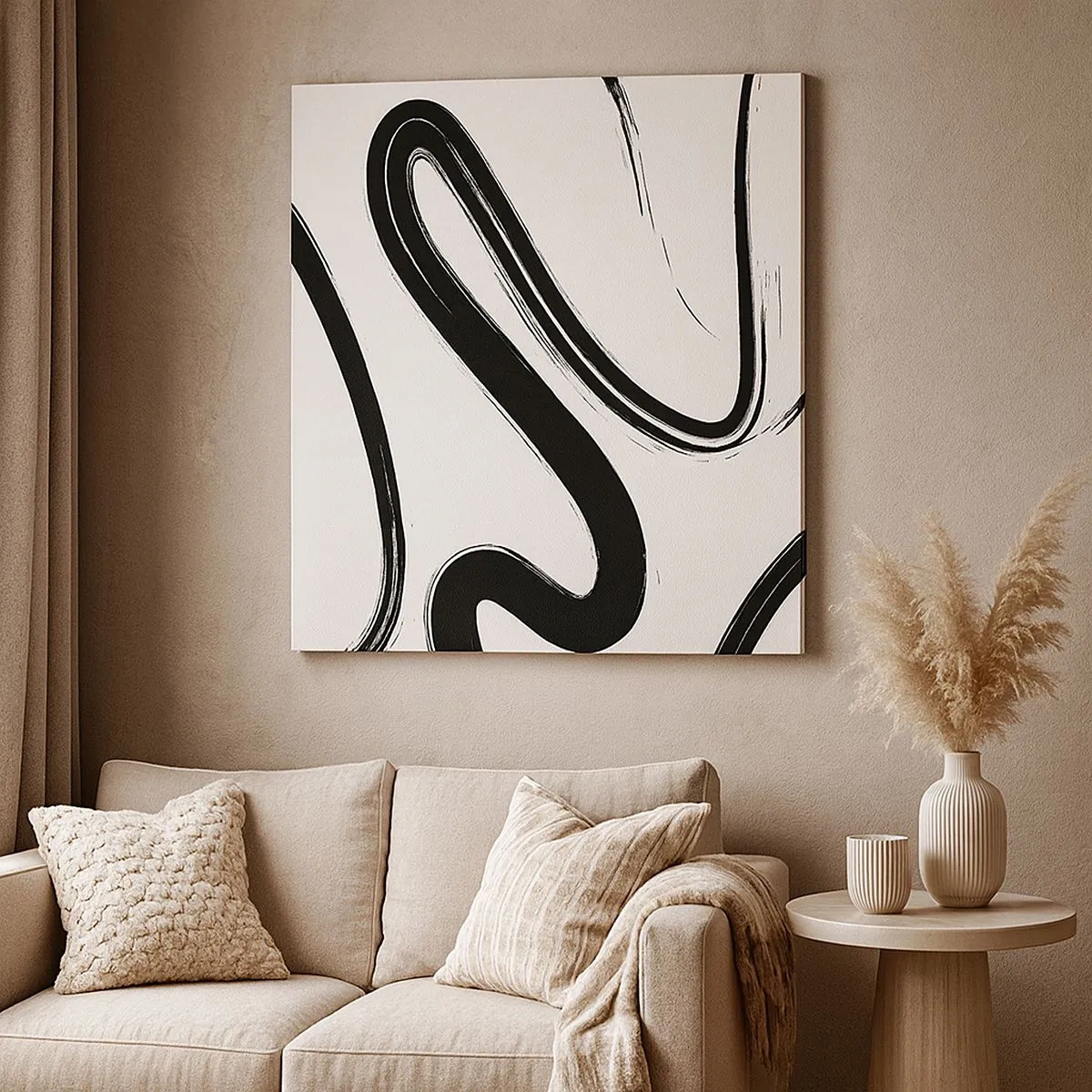 Schilderen op canvas - Zwart-wit eigenzinnigheid - 30x30 cm